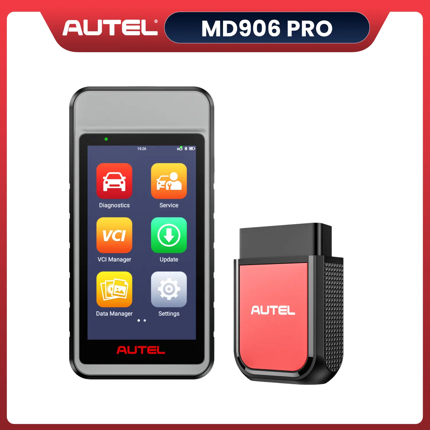 Autel MaxiDiag MD906 Pro | 2026 Newest Professional Scan Tool | Enhanced Mode 6 Diagnostics | All System AutoScan | Support 11 service functions | Support OBDII protocols & all 10 OBDII test modes