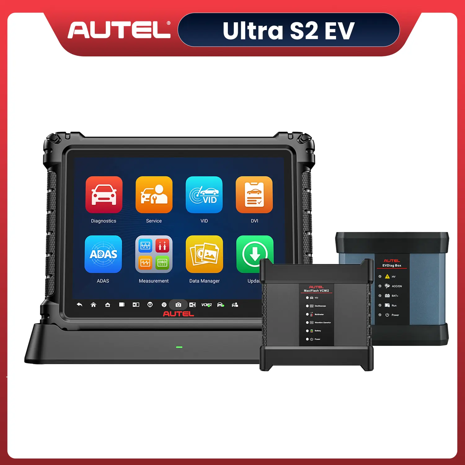 Autel MaxiSys Ultra S2 EV |  High-Voltage System Diagnose & Battery Pack Test | With AI, 6-IN-1 VCMI2, Topology 3.0, Enhanced Oscilloscope, 48+ Services, Upgraded from Autel Ultra (US Shipping Only)
